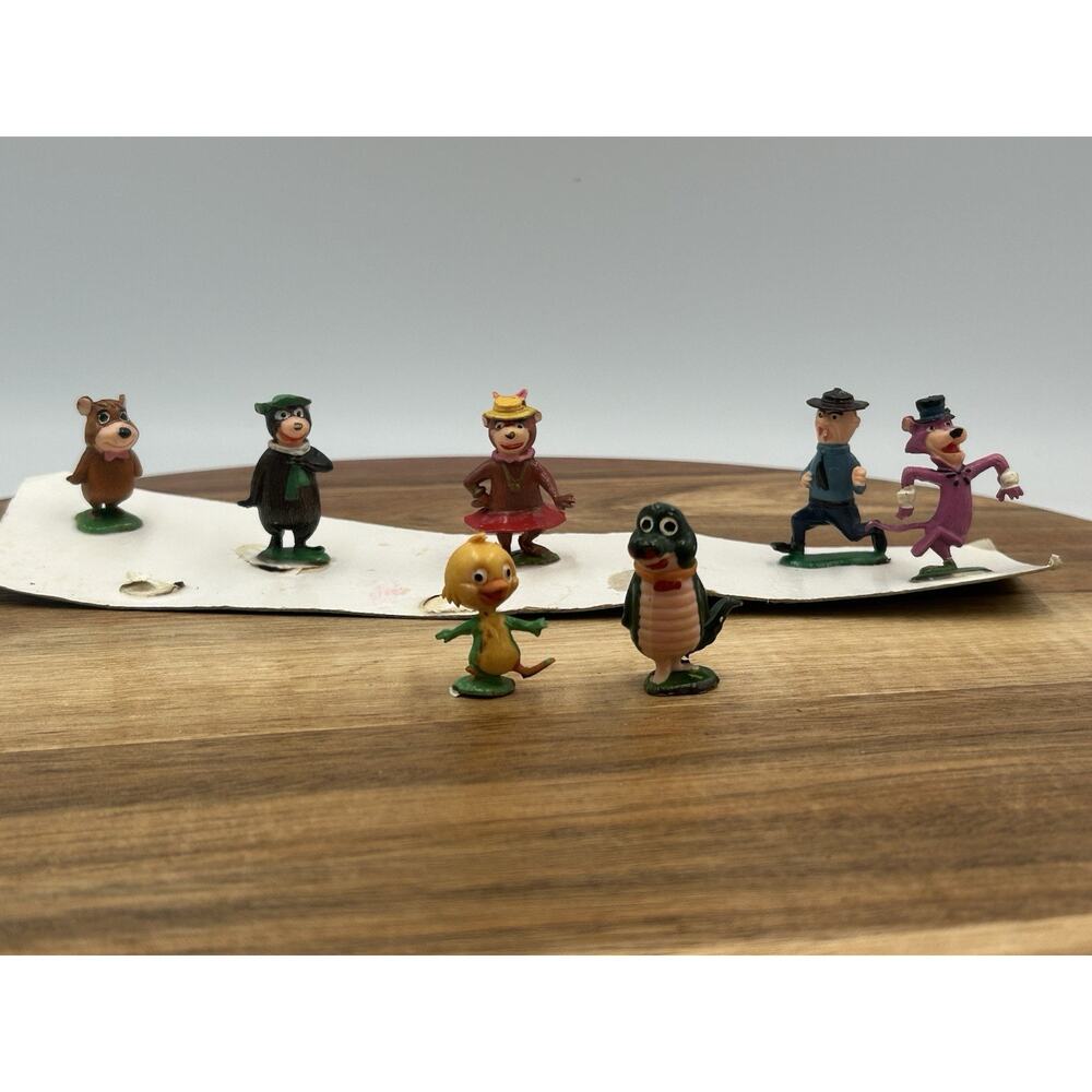 Vintage Marx TV Tinykins Hanna Barbera Figure Lot Of 7 Hand Painted Pink Panther